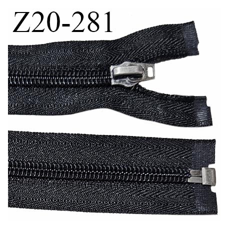 Fermeture zip 20 cm non séparable couleur noir largeur 32 mm glissière largeur 7 mm longueur 20 cm prix à l'unité