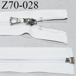 Fermeture zip 70 cm haut de gamme couleur naturel largeur 3.2 cm glissière séparable longueur 70 cm