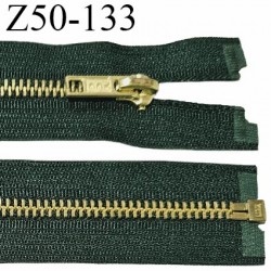Fermeture 50 cm séparable couleur vert glissière métal zip glissière couleur or largeur 6 mm longueur 50 cm
