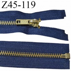 Fermeture 45 cm séparable couleur bleu marine glissière métal zip glissière couleur or largeur 6 mm longueur 45 cm