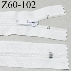 Fermeture zip 60 cm séparable couleur naturel zip glissière largeur 6.5 mm longueur 60 cm largeur 32 mm prix à l'unité