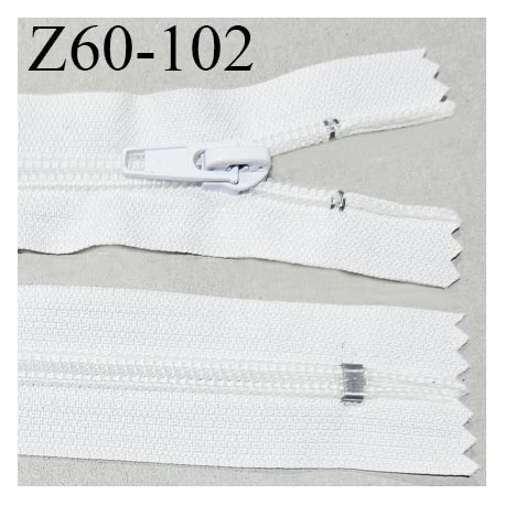 Fermeture zip 60 cm séparable couleur naturel zip glissière largeur 6.5 mm longueur 60 cm largeur 32 mm prix à l'unité