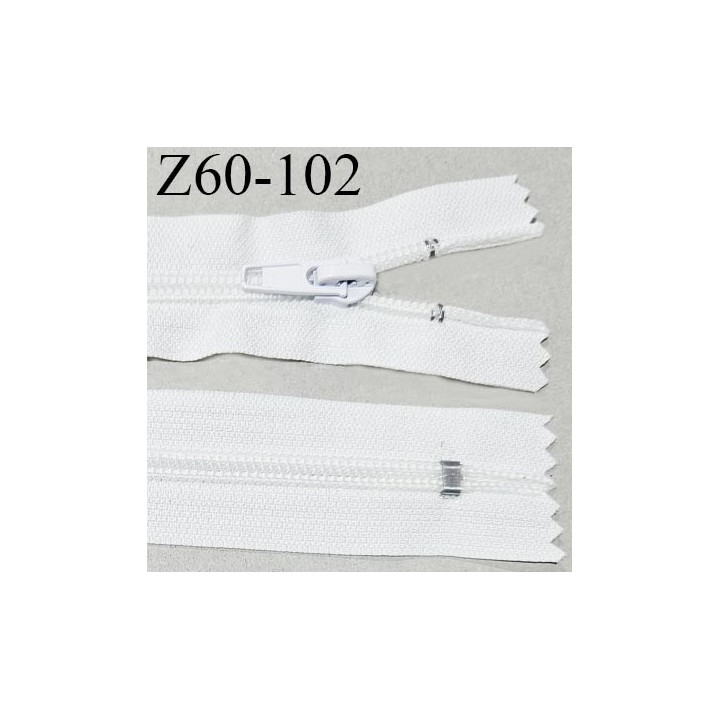Fermeture zip 60 cm séparable couleur naturel zip glissière largeur 6.5 mm longueur 60 cm largeur 32 mm prix à l'unité