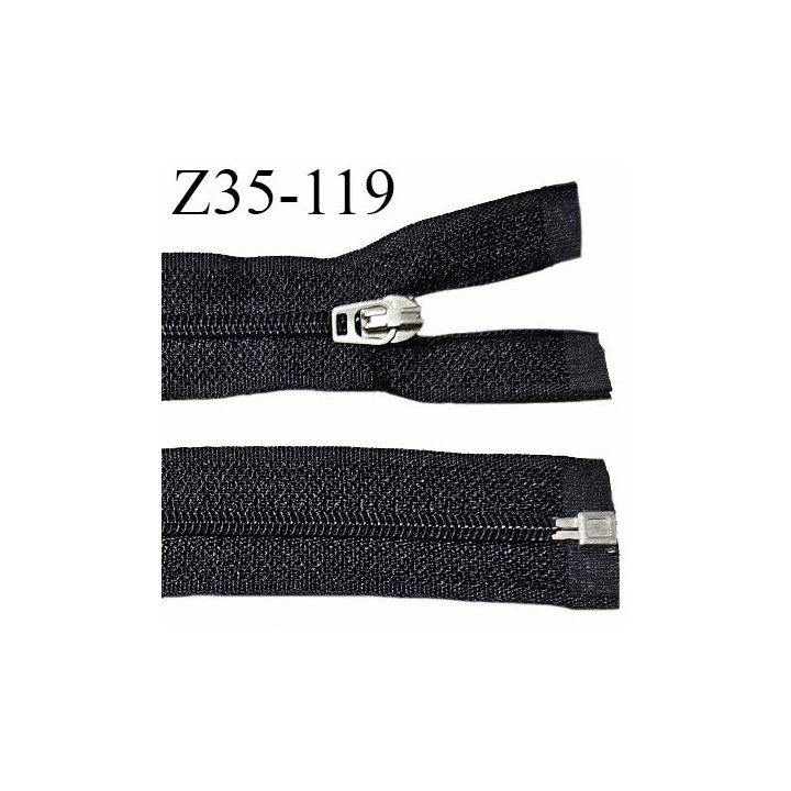 Fermeture 35 cm couleur noir séparable largeur 2.5 cm zip nylon largeur 4 mm longueur 35 cm prix à la pièce