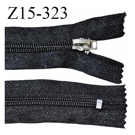 Fermeture 15 cm couleur noir non séparable curseur métal longueur 15 cm largeur 3.2 cm largeur du zip 6.5 mm prix à l'unité