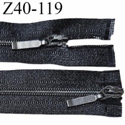 Fermeture zip 40 cm couleur noir double curseur longueur 40 cm largeur 2.5 cm zip métal largeur 4 mm prix à l'unité