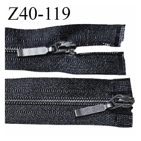 Fermeture zip 40 cm couleur noir double curseur longueur 40 cm largeur 2.5 cm zip métal largeur 4 mm prix à l'unité