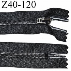 Fermeture 40 cm couleur noir non séparable curseur métal longueur 40 cm largeur 3.2 cm largeur du zip 5 mm prix à l'unité