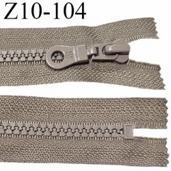 Fermeture zip moulée 10 cm non séparable couleur marron clair largeur 3.2 cm zip 10 cm largeur 6 mm prix au mètre