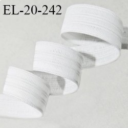 Elastique plat fronceur à smock largeur 20 mm couleur écru allongement +130% prix au mètre