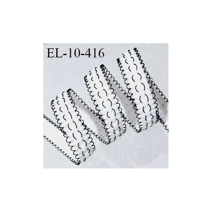 Elastique lingerie 10 mm picot haut de gamme couleur blanc et noir largeur 10 mm allongement +90% prix au mètre