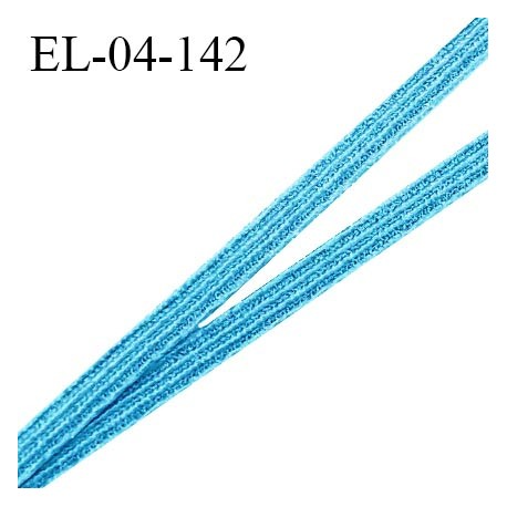 Elastique 4 mm spécial lingerie et couture couleur bleu turquoise grande marque fabriqué en France élastique très souple