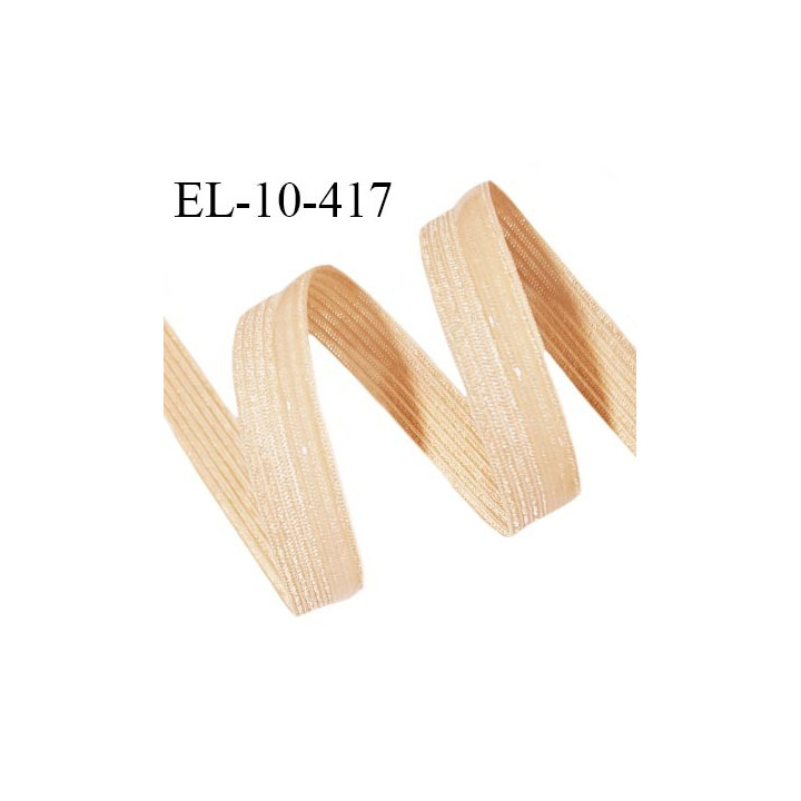 Elastique lingerie 10 mm anti glisse haut de gamme couleur chair largeur 10 mm avec une bande anti glisse de 5 mm