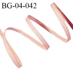 Droit fil à plat 4 mm spécial lingerie et couture du prêt-à-porter polyester couleur rose pêche grande marque fabriqué en France