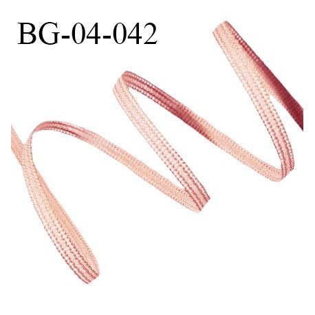 Droit fil à plat 4 mm spécial lingerie et couture du prêt-à-porter polyester couleur rose pêche grande marque fabriqué en France