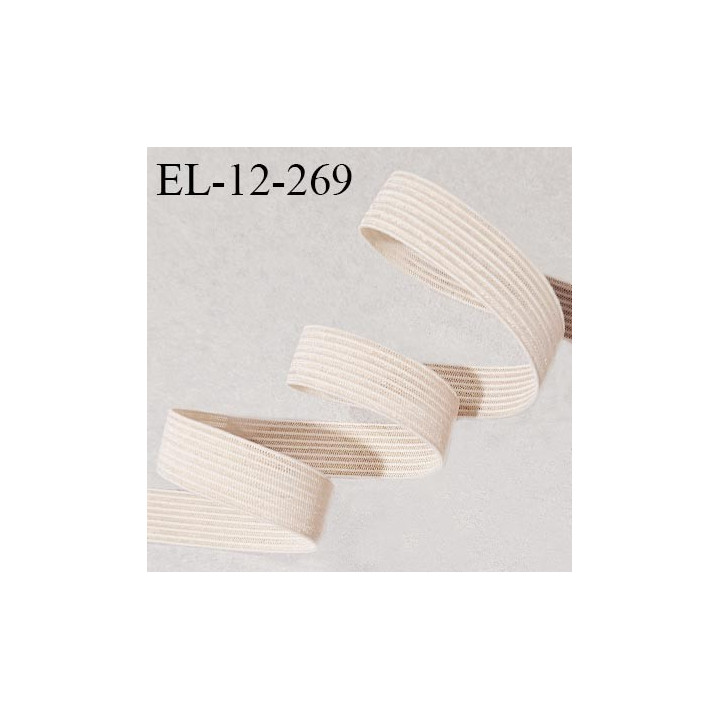 Elastique lingerie 12 mm couleur chair rosé largeur 12 mm souple allongement +130% fabriqué en France prix au mètre