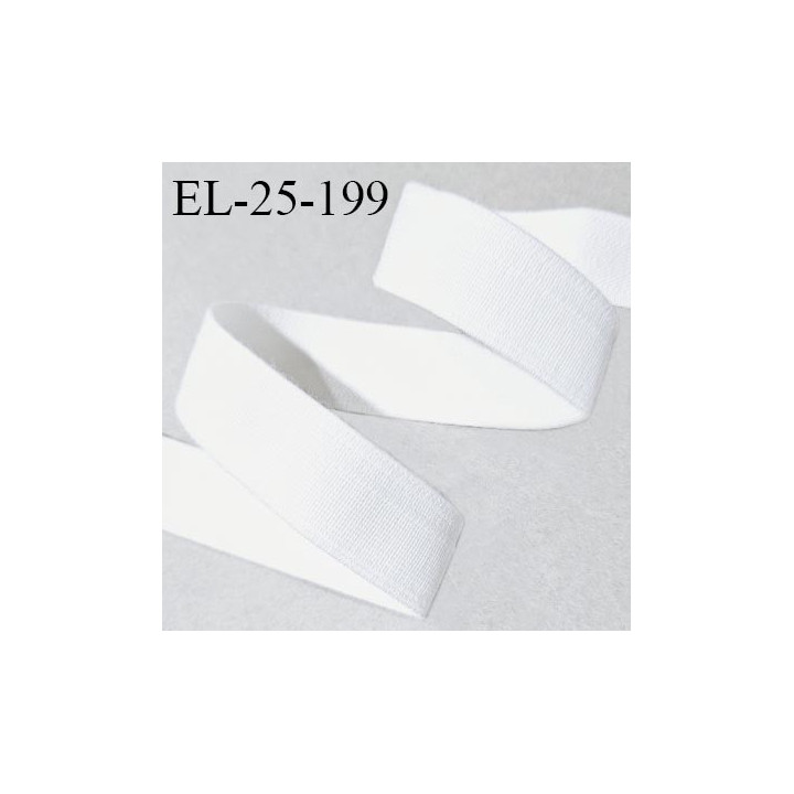 Elastique lingerie 24 mm couleur naturel largeur 24 mm fabriqué en France allongement +110% prix au mètre