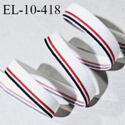 Elastique lingerie 10 mm haut de gamme couleur bleu blanc rouge largeur 10 mm très doux au toucher
