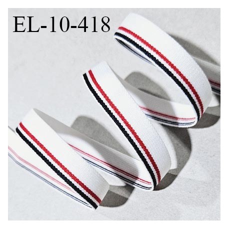 Elastique lingerie 10 mm haut de gamme couleur bleu blanc rouge largeur 10 mm très doux au toucher
