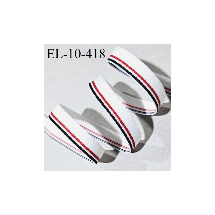 Elastique lingerie 10 mm haut de gamme couleur bleu blanc rouge largeur 10 mm très doux au toucher