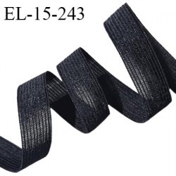 Elastique 15 mm couleur noir élastique souple allongement +160% prix au mètre