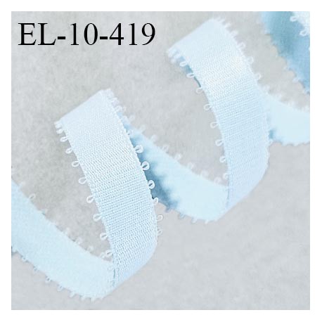 Elastique lingerie 10 mm picot haut de gamme couleur bleu ciel largeur 10 mm allongement +50%