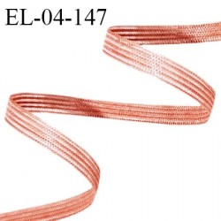 Elastique lingerie 4 mm couleur terracotta largeur 4 mm fabriqué en France allongement +180% prix au mètre