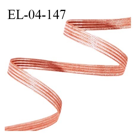 Elastique lingerie 4 mm couleur terracotta largeur 4 mm fabriqué en France allongement +180% prix au mètre