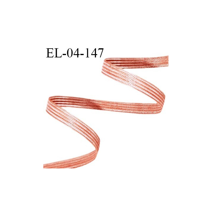 Elastique lingerie 4 mm couleur terracotta largeur 4 mm fabriqué en France allongement +180% prix au mètre