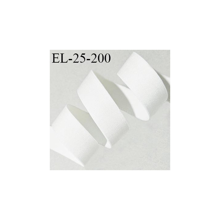 Elastique lingerie 24 mm couleur écru satiné largeur 24 mm allongement +40% prix au mètre