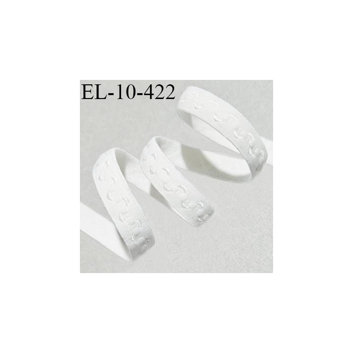 Elastique lingerie 10 mm haut de gamme couleur écru avec motif satiné largeur 10 mm très doux au toucher