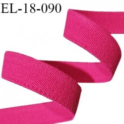 Elastique lingerie 18 mm couleur rose fuchsia largeur 18 mm élastique souple allongement +80% prix au mètre