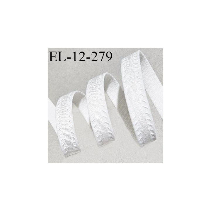 Elastique lingerie 12 mm haut de gamme couleur écru largeur 12 mm allongement +60% prix au mètre