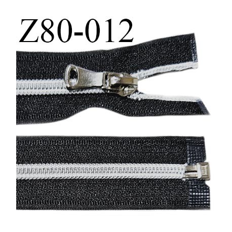 Fermeture zip 80 cm séparable haut de gamme couleur noir largeur 3.2 cm glissière séparable longueur 80 cm