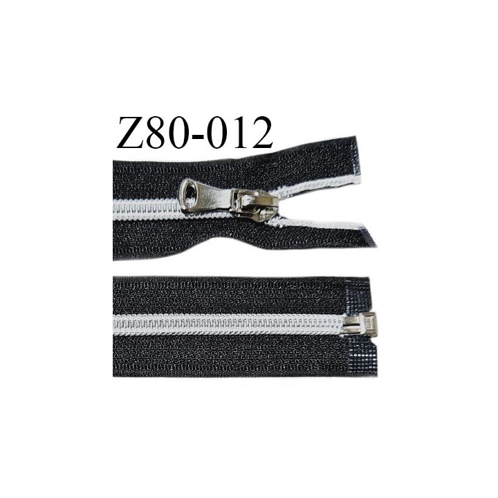 Fermeture zip 80 cm séparable haut de gamme couleur noir largeur 3.2 cm glissière séparable longueur 80 cm