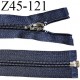 Fermeture zip 45 cm séparable couleur bleu glissière nylon largeur 6.5 mm longueur 45 cm largeur 32 mm prix à la pièce