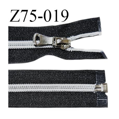 Fermeture zip 75 cm séparable haut de gamme couleur noir largeur 3.2 cm glissière séparable longueur 75 cm