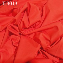 Tissu lycra élasthanne satin brillant rouge orangé très haut de gamme largeur 175 cm prix pour 10 cm de long et 175 cm de large