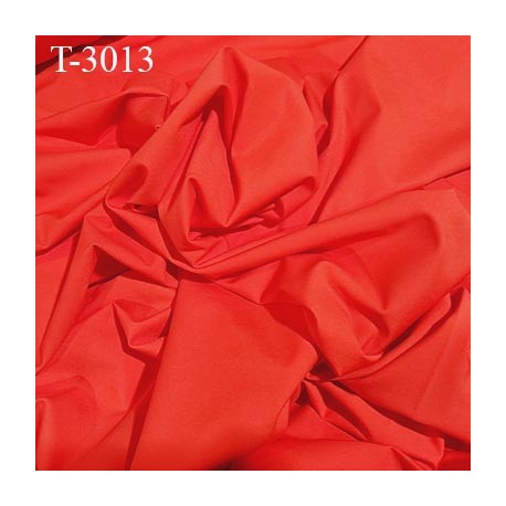 Tissu lycra élasthanne satin brillant rouge orangé très haut de gamme largeur 175 cm prix pour 10 cm de long et 175 cm de large