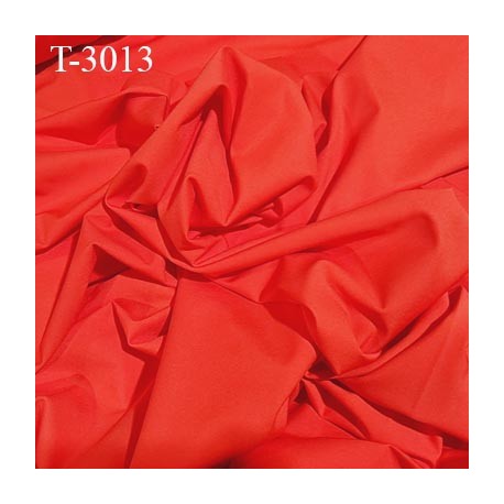 Tissu lycra élasthanne satin brillant rouge orangé très haut de gamme  largeur 175 cm prix pour 10 cm de long et 175 cm de large