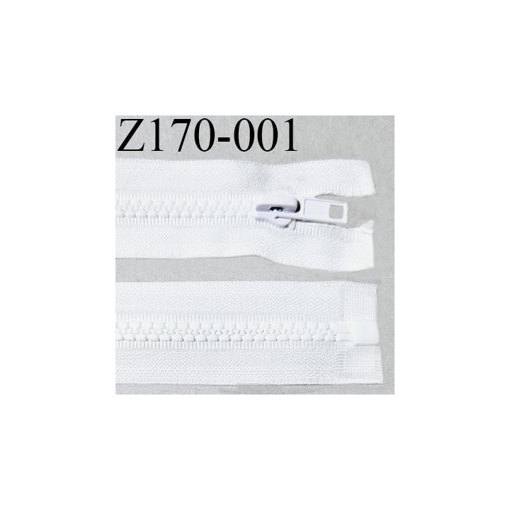 Fermeture zip 170 cm haut de gamme couleur naturel largeur 3.2 cm glissière moulée séparable longueur 170 cm