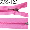 Fermeture zip 55 cm séparable couleur rose fluo largeur 32 mm zip glissière nylon largeur 6.5 mm longueur 55 cm prix à l'unité