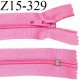 Fermeture zip 15 cm couleur rose fluo non séparable largeur 2.7 cm glissière nylon largeur 4.5 mm longueur 15 cm prix à l'unité