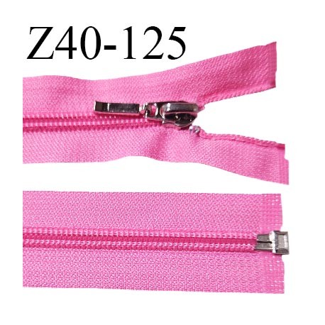 Fermeture zip 40 cm séparable couleur rose fluo largeur 32 mm zip glissière nylon largeur 6.5 mm longueur 40cm prix à l'unité