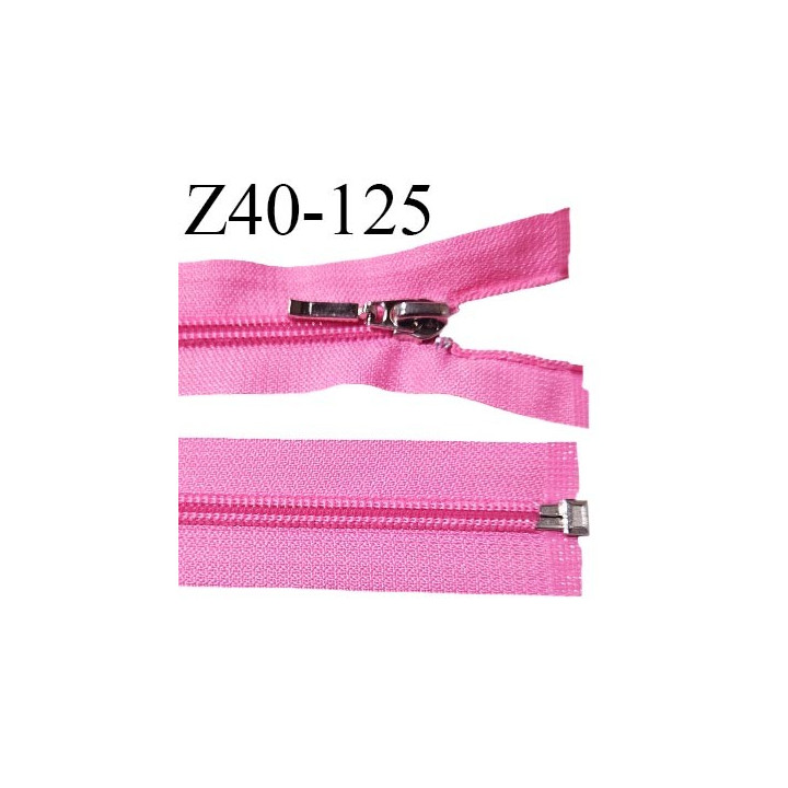 Fermeture zip 40 cm séparable couleur rose fluo largeur 32 mm zip glissière nylon largeur 6.5 mm longueur 40cm prix à l'unité