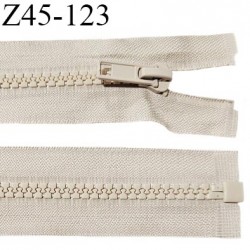 Fermeture zip 45 cm séparable couleur beige largeur 35 mm zip moulée couleur noir largeur 5.5 mm longueur 45 cm prix à l'unité