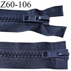 Fermeture zip 60 cm couleur bleu double curseur longueur 60 cm largeur 4 cm zip moulée largeur 8.5 mm prix à l'unité