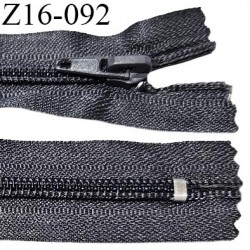 Fermeture zip 16 cm non séparable couleur gris zip glissière nylon largeur 6.5 mm longueur 16 cm largeur 30 mm prix à l'unité