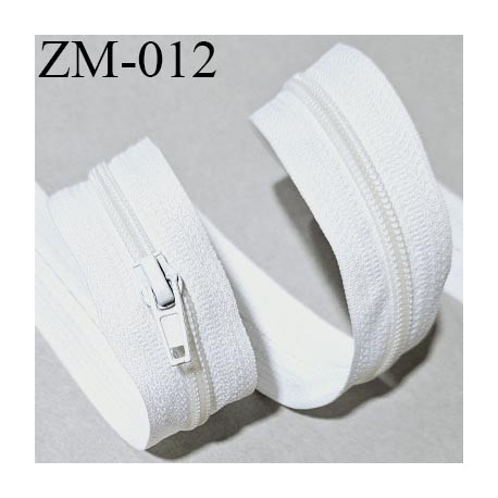 Fermeture zip au mètre couleur naturel largeur 27 mm largeur du zip nylon 5 mm 1 curseur pour 1 mètre
