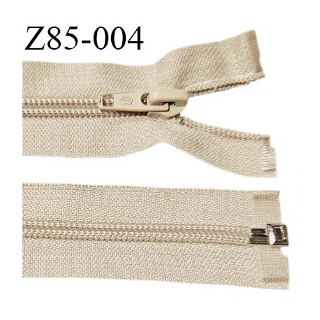 Fermeture zip 90 cm non séparable couleur beige largeur 3.2 cm glissière nylon largeur 6.5 mm longueur 90 cm prix à la pièce
